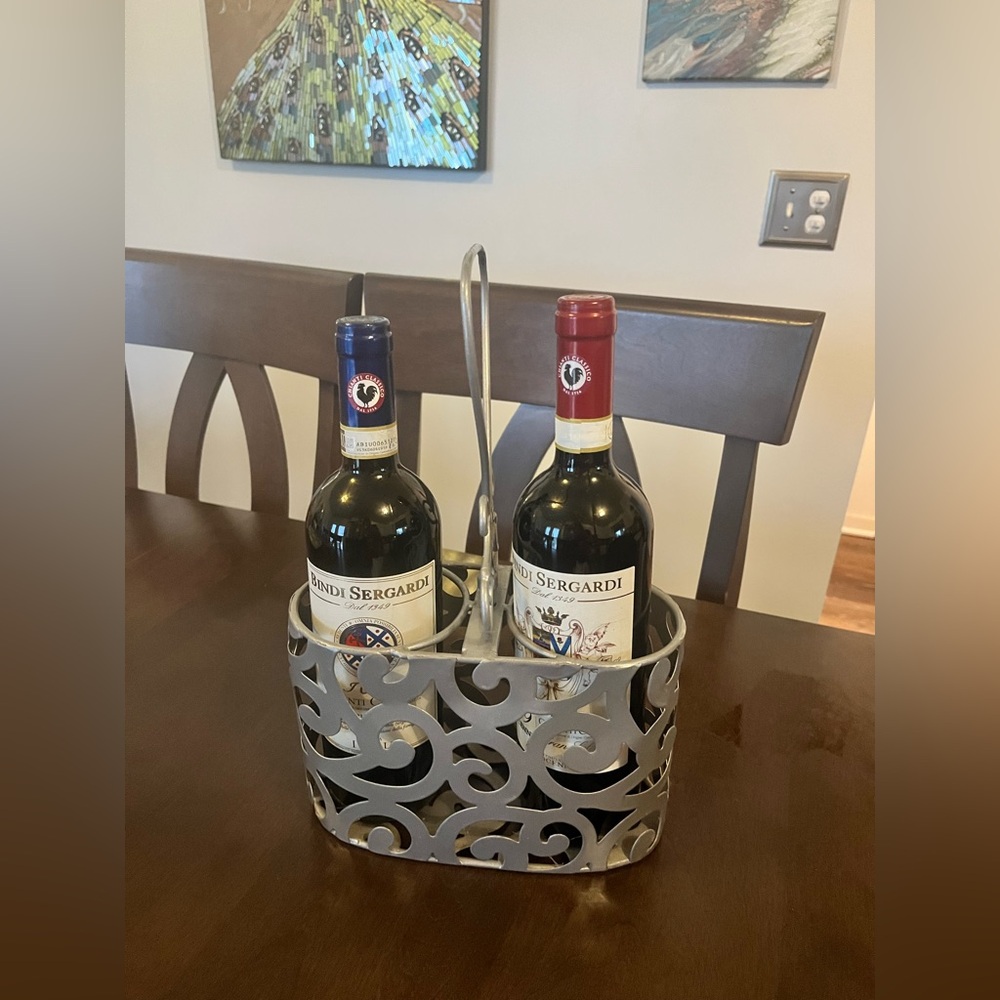 Wine Bottle Holder - Silver